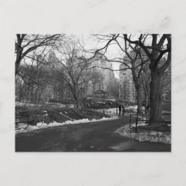 Schwarz-weiß NY Central Park Postkarte