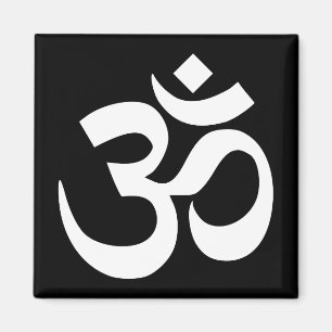 Schwarz-Weiß-Om-Symbol Magnet