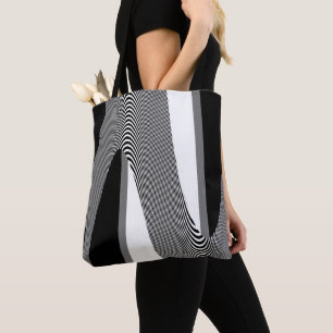 Schwarz-Weiß-Op-Art-Design, Tasche