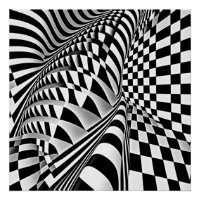 Schwarz-Weiß-Op-Art
