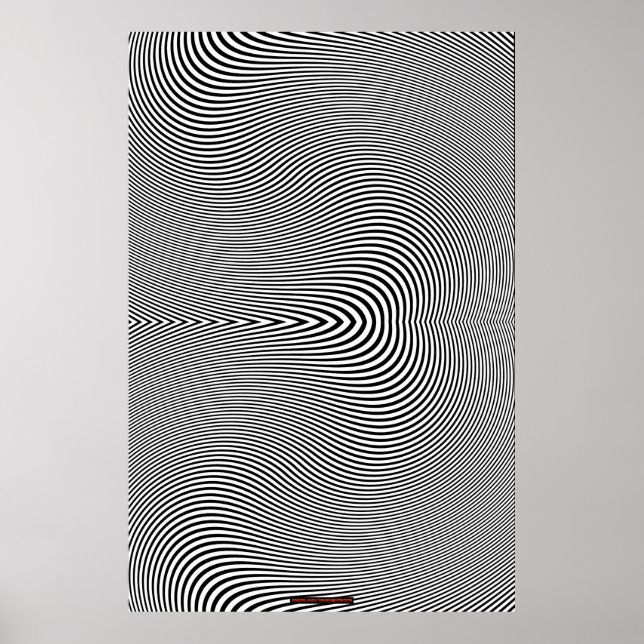Schwarz-Weiß-Op Optische Illusion Wand-Poster Poster (Vorne)