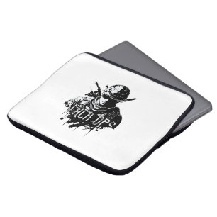 Schwarz-Weiß-Ops-Laptop-Sieb Laptopschutzhülle