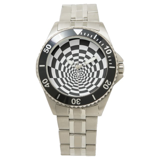 Schwarz-Weiß-Optik Armbanduhr (Vorderseite)