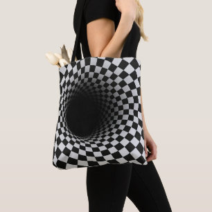 Schwarz-Weiß-Optik-Tunnel-Illusion
