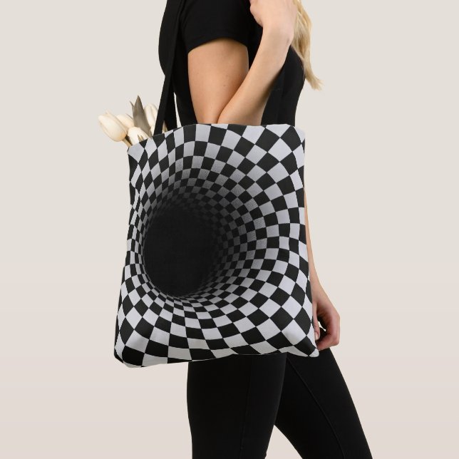 Schwarz-Weiß-Optik-Tunnel-Illusion (Von Nahem)