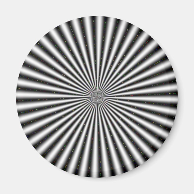 Schwarz-Weiß-optische Illusion Magnet (Vorne)