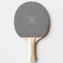 Schwarz-Weiß-optische Illusion. Tischtennis Schläger