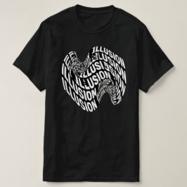 Schwarz-Weiß-Optische-Täuschung-Kinetische-Typogra T-Shirt