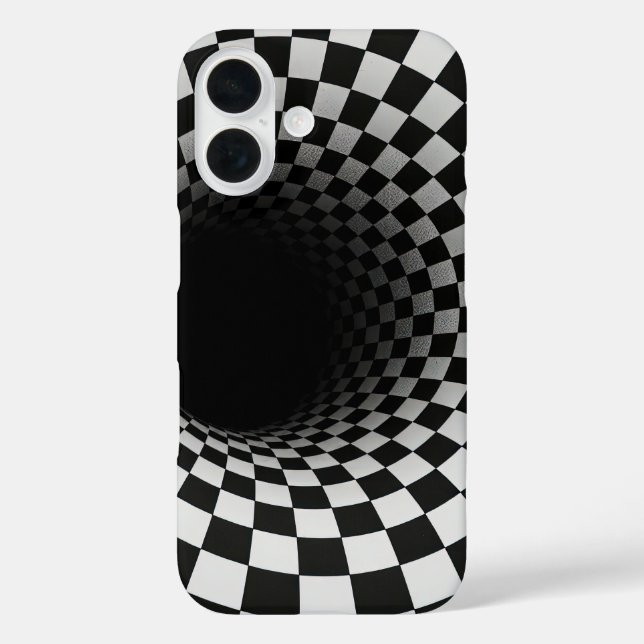 Schwarz-Weiß-Optische-Täuschungs-Tunnel Case-Mate iPhone Hülle (Rückseite)