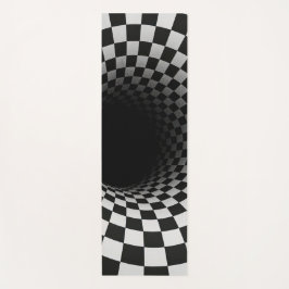 Schwarz-Weiß-Optische-Täuschungs-Tunnel Yogamatte