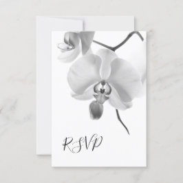 Schwarz-Weiß-Orchideen-Hochzeit RSVP