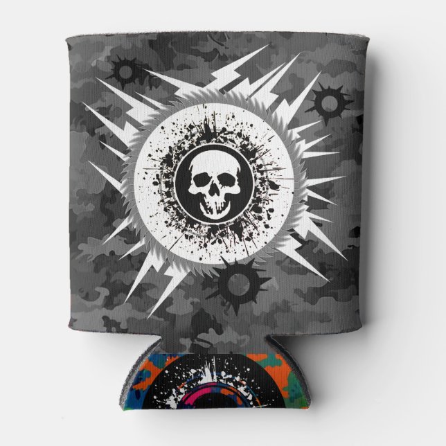 Schwarz & Weiß Outdoor Camouflage Fisherman Hunter Dosenkühler (Vorderseite)