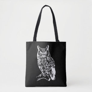 Schwarz-Weiß-Owl-Design