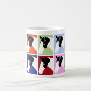 Schwarz/Weiß Paint Pinto Tasse Geschenk für den Ka
