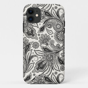 Schwarz-weiß Paisley Case-Mate iPhone Hülle
