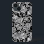 Schwarz-Weiß Paisley Ham Damaskus Muster Case-Mate iPhone Hülle<br><div class="desc">Elegantes,  Vintages,  blumenfarbenes Paisley-Muster. Alle Briefe werden bald verfügbar sein,  und Sie können mir für Ihre erste E-Mail. Wir bieten auch kostenlose Textformatierung für Ihre Visitenkarten-Einladung,  etc.</div>