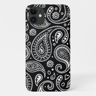 Schwarz-Weiß-Paisley-Muster Case-Mate iPhone Hülle