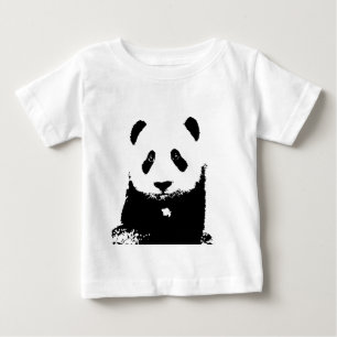 Schwarz/Weiß Panda Baby T-shirt
