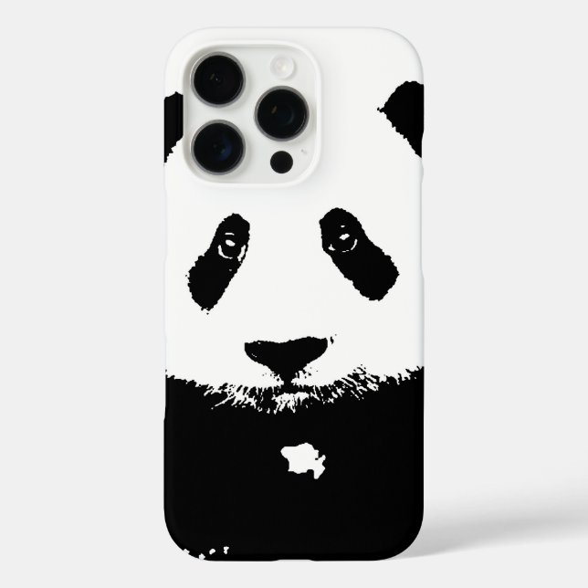 Schwarz/Weiß Panda Case-Mate iPhone Hülle (Rückseite)