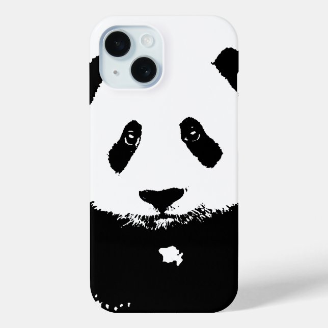 Schwarz/Weiß Panda Case-Mate iPhone Hülle (Rückseite)