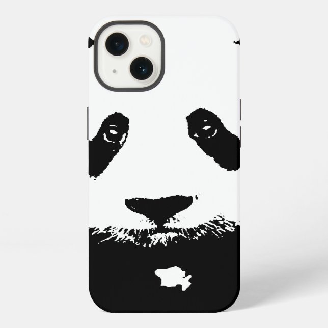 Schwarz-Weiß-Panda iPhone Hülle (Rückseite)