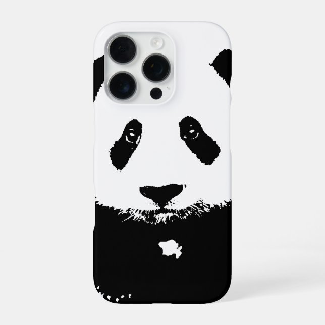 Schwarz-Weiß-Panda iPhone Hülle (Rückseite)