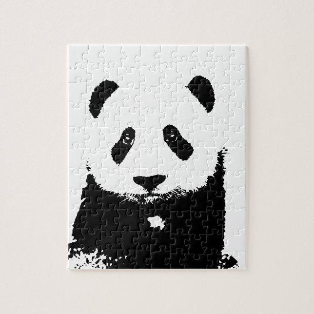 Schwarz/Weiß Panda Puzzle (Vertikal)