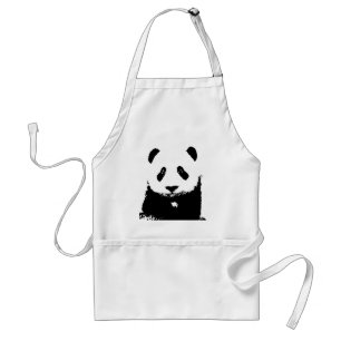 Schwarz/Weiß Panda Schürze