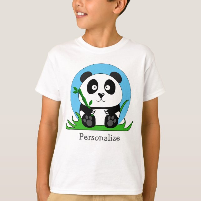 Schwarz-Weiß-Panda T-Shirt (Vorderseite)