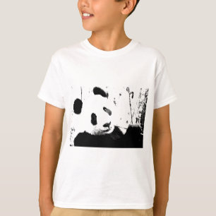 Schwarz/Weiß Panda T-Shirt