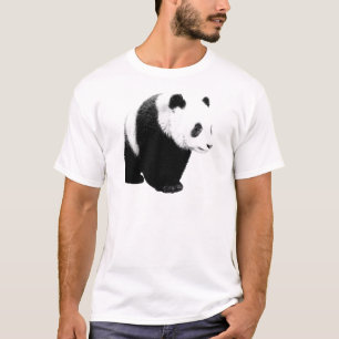 Schwarz/Weiß Panda T-Shirt