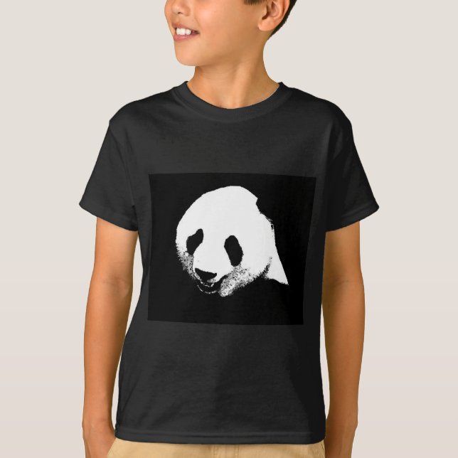 Schwarz/Weiß Panda T-Shirt (Vorderseite)