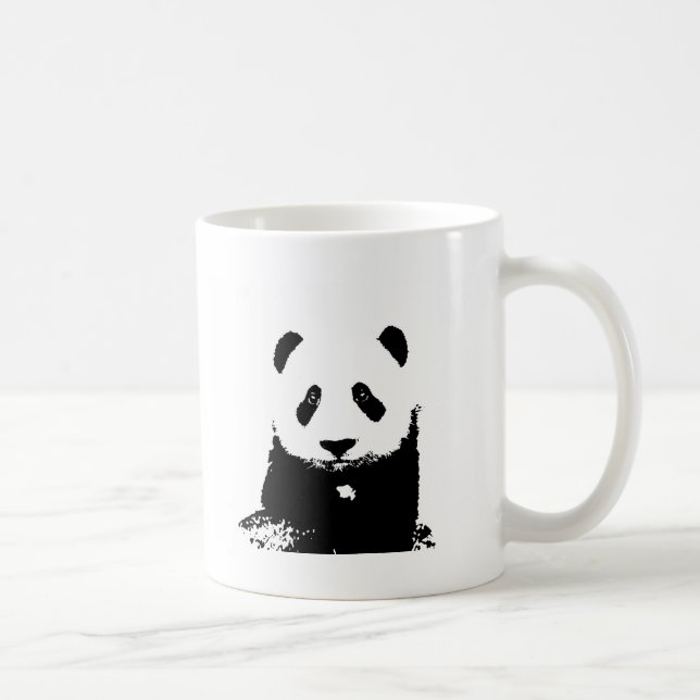 Schwarz/Weiß Panda Tasse (Rechts)