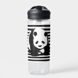 Schwarz-Weiß-Panda und Streifen Trinkflasche