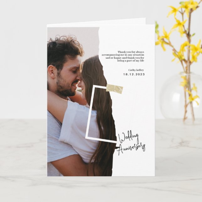 Schwarz-Weiß-Papier Hochzeitsfeier Karte (Gelbe Blume)