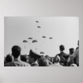 Schwarz-Weiß-Paratrooper-Show 1968 mit Crowd Poster