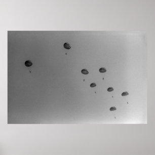 Schwarz-Weiß-Paratrooper-Show 1968 Poster