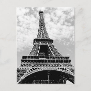Schwarz-Weiß Paris Eiffelturm Postkarte