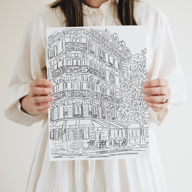 Schwarz-Weiß-Pariser Ecke Poster (Von Creator hochgeladen)