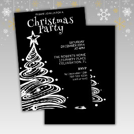 Schwarz-Weiß-Party Einladung