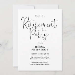 Schwarz-Weiß-Party für elegante Skripterstellung Einladung
