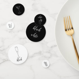 Schwarz-Weiß-Party Konfetti