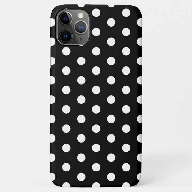 Schwarz-Weiß-Pastel-Polka-Dot Case-Mate iPhone Hülle (Rückseite)