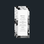 Schwarz-Weiß-Peonies-Hochzeit Menükarte<br><div class="desc">Ein wunderschönes Schwarz-weißes Hochzeitsdesign in Aquarellfarben, das von den Pfingsten begleitet wird. Ein elegantes Hotel. Ein elegantes Design, das sich perfekt für jeden eignet, der die Blume der Torfmotive, die Aquarellblumen, die Schwarz-Weiß-Illustrationen und das botanische Hochzeitsgeschenk mit dem Thema Lieben. Ein einzigartiges Schwarz-Weiß-Panorama-Kartendesign mit modernen Elementen. Auch die passenden Hochzeitseinladungen...</div>