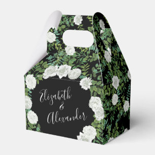 Schwarz-Weiß-Peony-Rose Geschenkschachtel