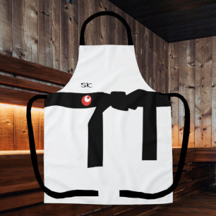 Schwarz Weiß Personalisierte Asiatische Style Unis Schürze