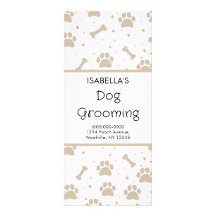 Schwarz-Weiß-Pet-Groomer-Rack-Karte Werbekarte