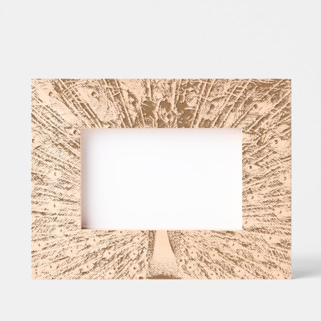 Schwarz-Weiß-Pfau Geätzte Rahmen (Vorderseite)