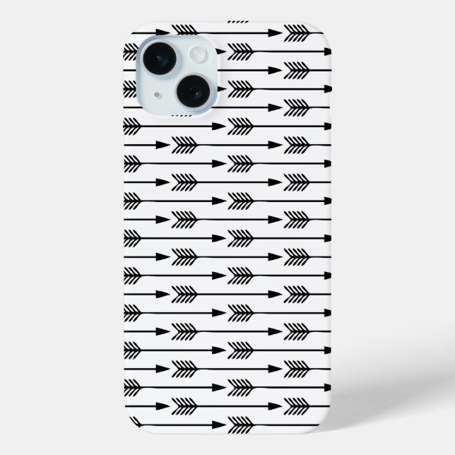 Schwarz-Weiß-Pfeile Case-Mate iPhone Hülle (Rückseite)
