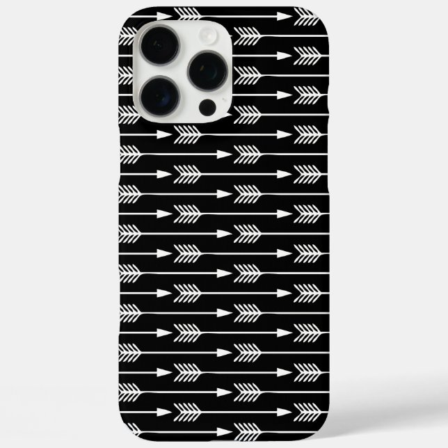Schwarz-Weiß-Pfeile Case-Mate iPhone Hülle (Rückseite)